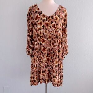 Natural Life Sunflower Rose Mini Dress